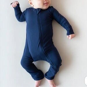 Kyte Baby navy zippered long sleeve/pant romper